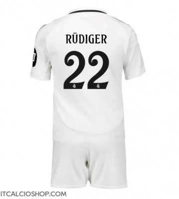 Real Madrid Antonio Rudiger #22 Prima Maglia Bambino 2024-25 Manica Corta (+ Pantaloni corti)